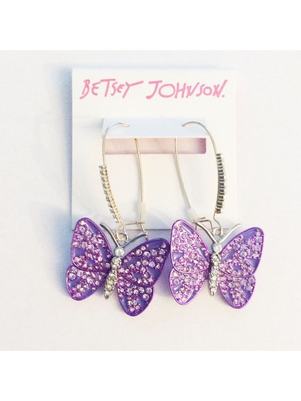 Betsey Johnson  Butterfly Dangle Earrings NWT